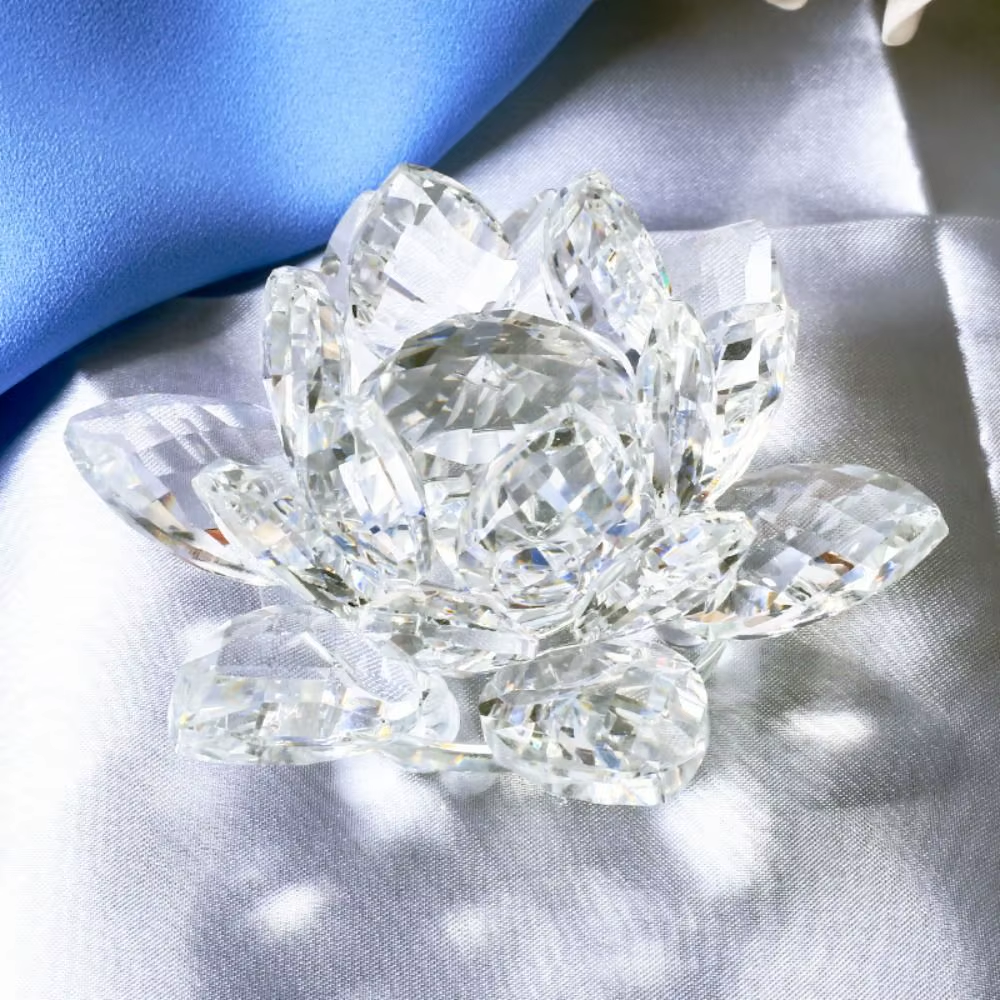 Crystal Lotus Flower Figurine Home
