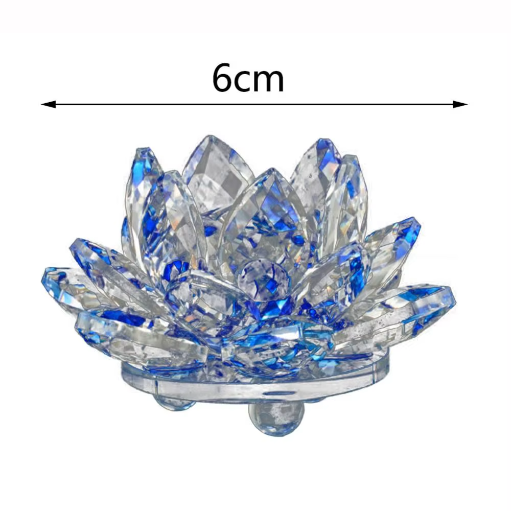 Crystal Lotus Flower Figurine Home