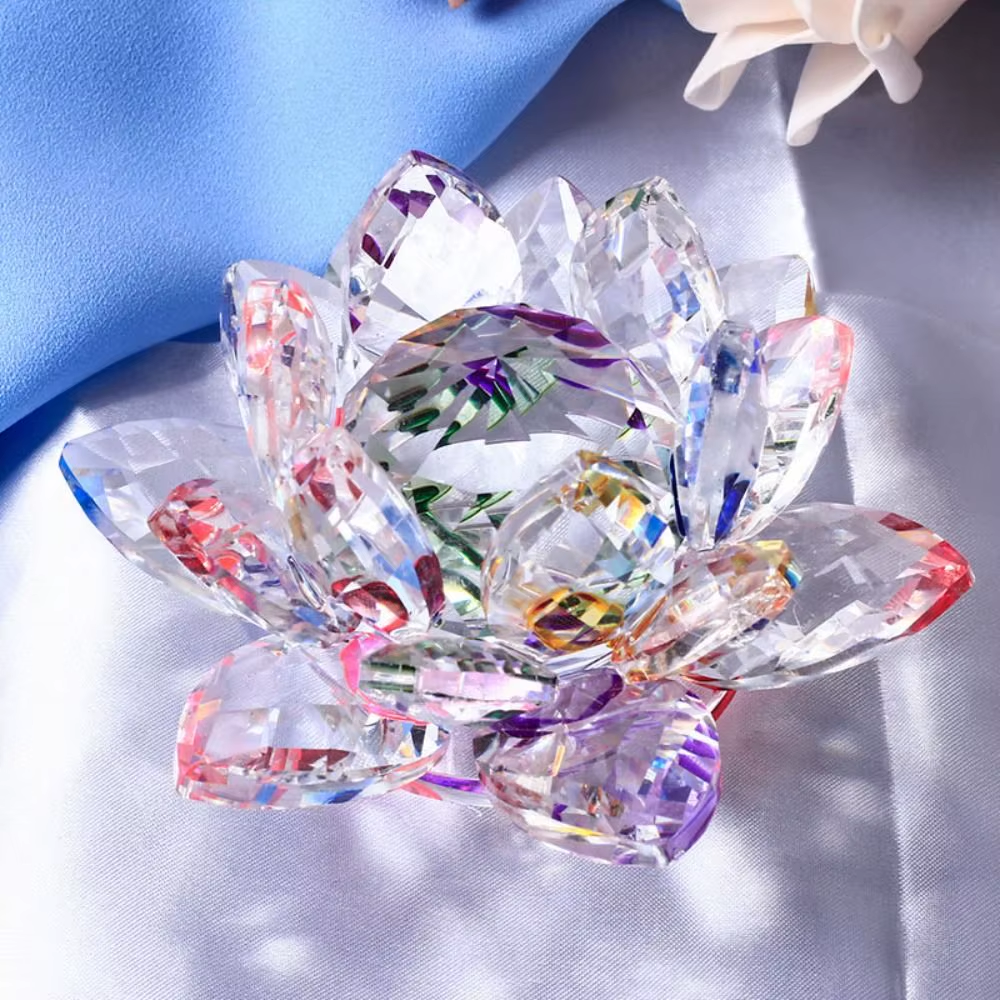 Crystal Lotus Flower Figurine Home