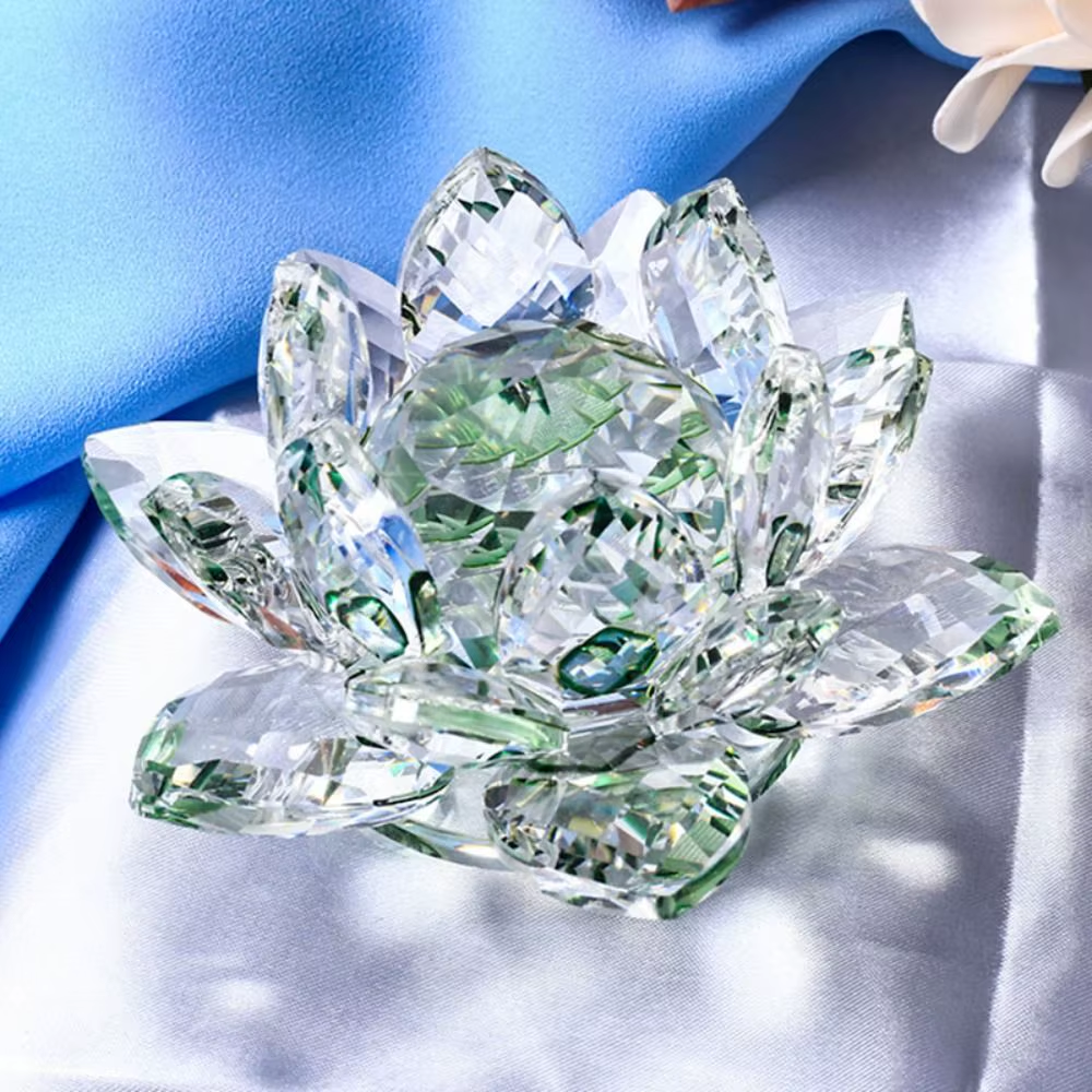 Crystal Lotus Flower Figurine Home